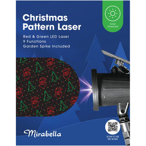 Mirabella Christmas Solar Powered Pattern Laser