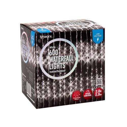 Lytworx 600 LED Waterfall Lights with Cascading Speed control / Blue, White & Warm White - TheITmart