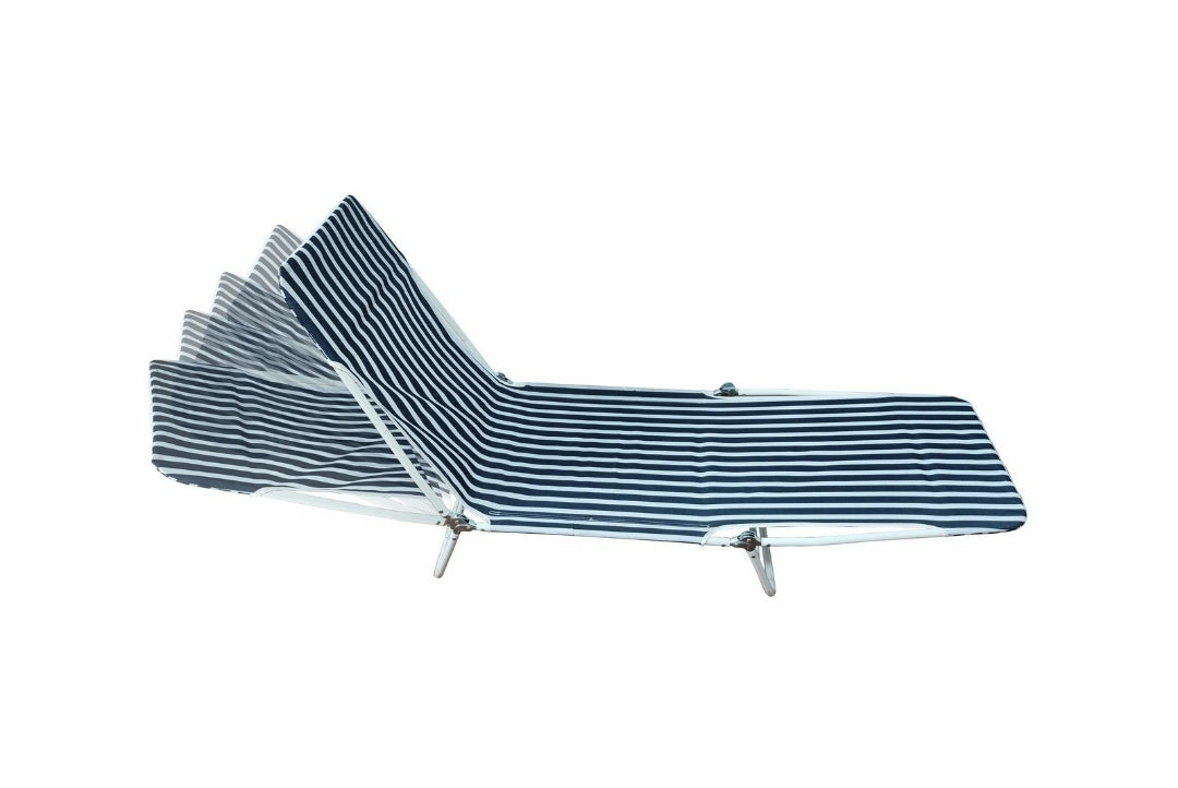 Marquee Outdoor Adjustable Folding Sunlounge- Blue