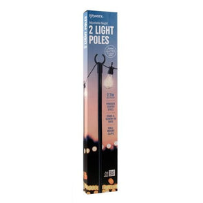Lytworx Adjustable Light Poles - 2 Pack/Max Height 2.7m