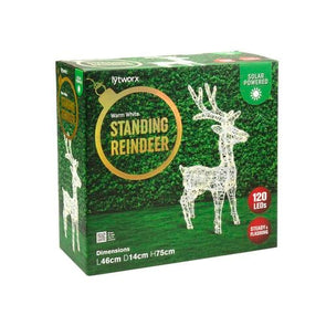 Lytworx Solar Warm White Standing Reindeer 75cm