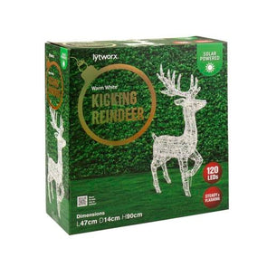 Lytworx 90cm Solar Warm White Standing Reindeer