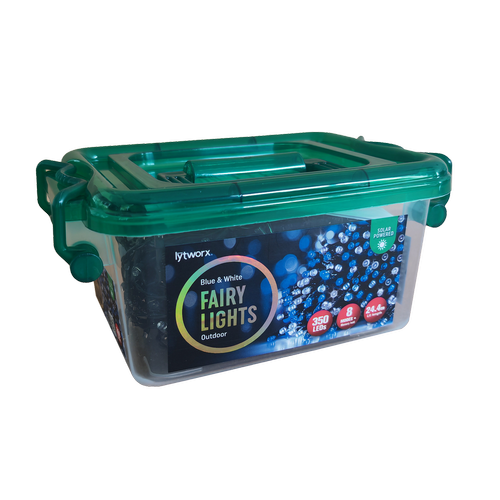 Lytworx Blue And White Solar Fairy Lights - 350 Pack