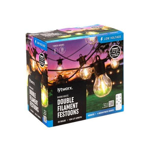 Lytworx Warm White Double Filament Festoon Lights - 25pk