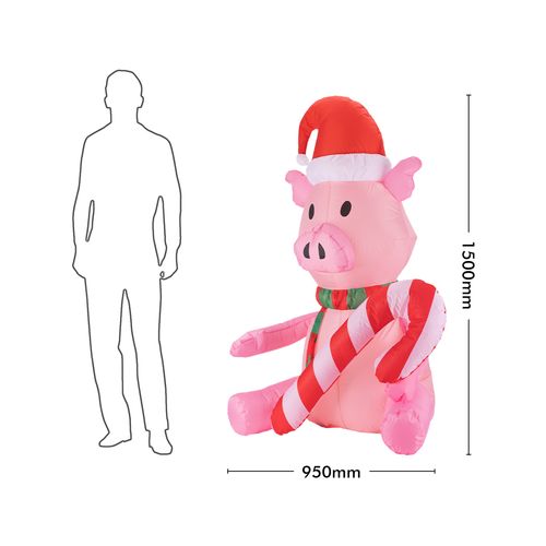 Arlec Festive Inflatable 1.5M Cute Pig Low Volt