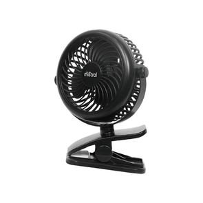Mistral Black Rechargeable Clip Fan-BMCRCF655/3 Speed Settings