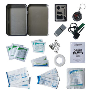 Life+Gear First Aid & Survival Kit 32 Pack Black