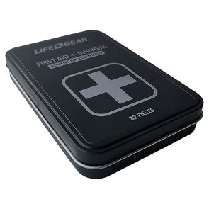 Life+Gear First Aid & Survival Kit 32 Pack Black