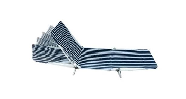 Marquee Outdoor Adjustable Folding Sunlounge- Blue