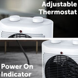 Arlec 2400W Fan Heater With Adjustable Thermostat