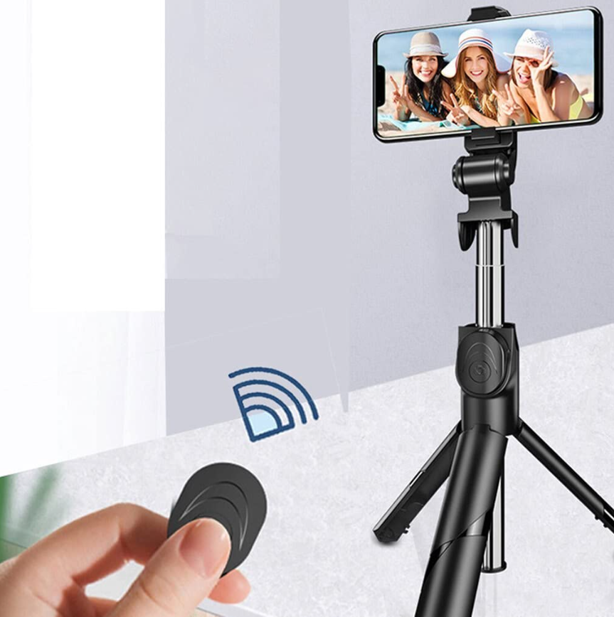 Flexible Tripod Holder Stand Selfie Stick With Bluetooth Remote For Mobile Phone
