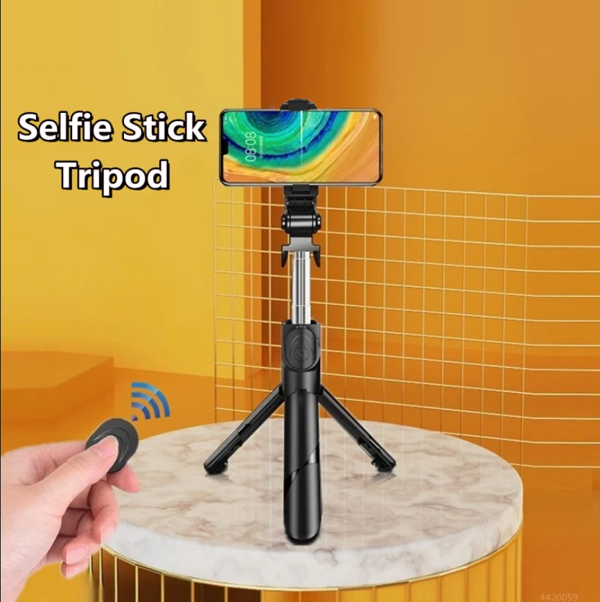 Flexible Tripod Holder Stand Selfie Stick With Bluetooth Remote For Mobile Phone