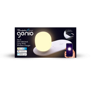 Mirabella Genio Wi-Fi LED USB Desk Lamp With Wireless Charger