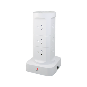 Click 12 Outlet Tower With Surge Protection
