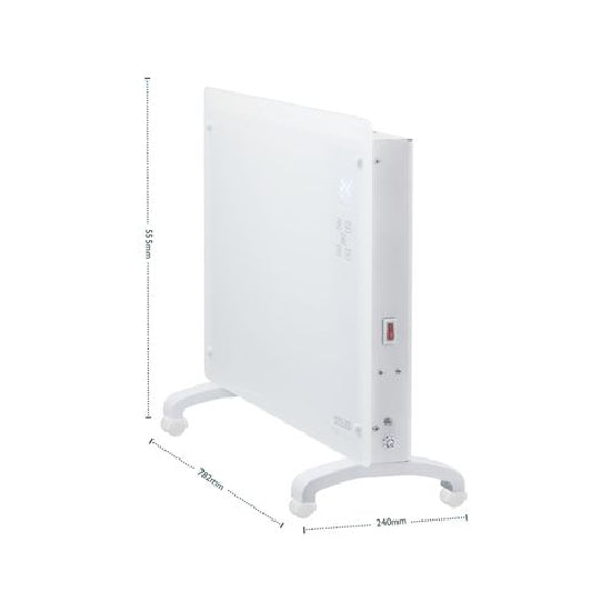 Arlec 2200W Grid Connect Smart Glass Panel Heater/Wall Mount or Free standing
