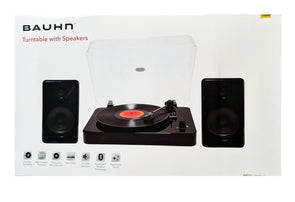 Turntable with Speakers 3 Speed with Dual 10W Speaker and Bluetooth Black