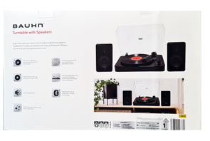 Turntable with Speakers 3 Speed with Dual 10W Speaker and Bluetooth Black
