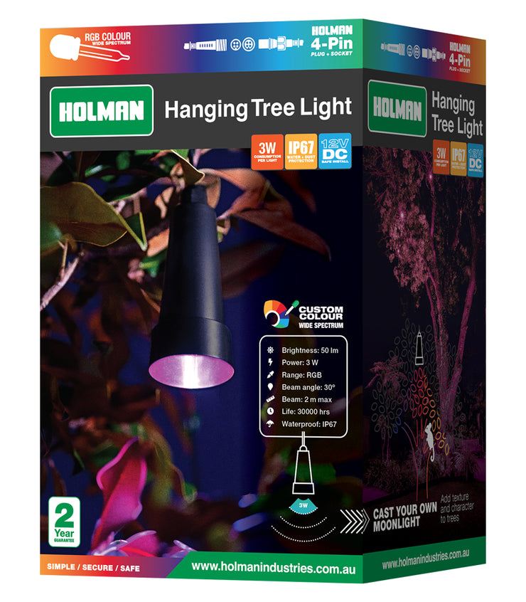 Holman 3W Hanging Tree Light 12V Waterproof IP67 RGB
