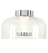 Brilliant 24cm LED Ceiling Light IP44 Sato Chrome with Glass Shade - TheITmart