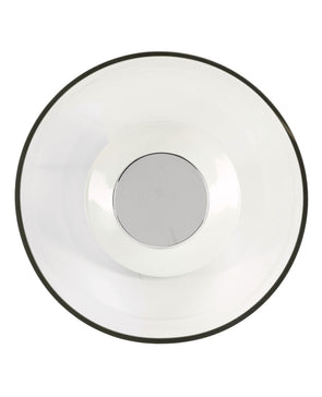 Brilliant 24cm LED Ceiling Light IP44 Sato Chrome with Glass Shade