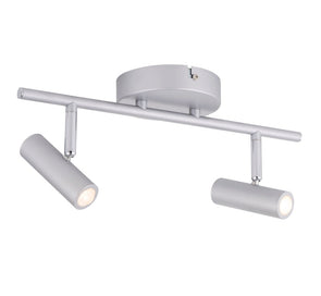Verve Design 2 x 5W 450 Lumens LED Spotlight Matte Silver Finish Finn LED
