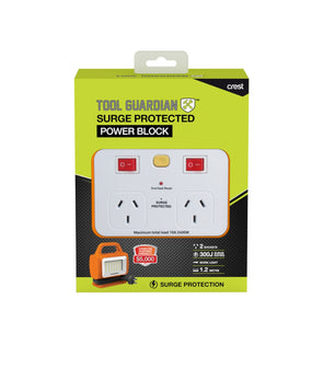 Tool Guardian 2 Way Power Block with Light/For WORKSHOPS, SHEDS AND GARAGES