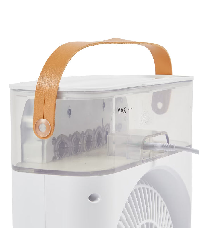 500ml Misting Fan With 3 speed settings Timer and LED Light Tilt - TheITmart