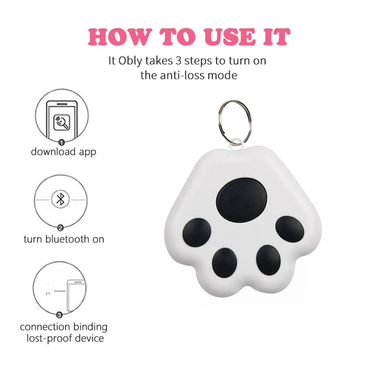 Mini GPS Tracker Anti-Lost Device Pet Kids Bag Wallet Tracking Locator for IOS/ Android - TheITmart