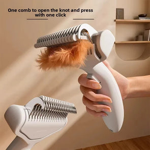 Stainless Steel Dog Hair Removal Brush Comb Pet Hair Remover Brush For Dogs Grooming Tools Pets Dematting Comb Dogs Accessories - TheITmart