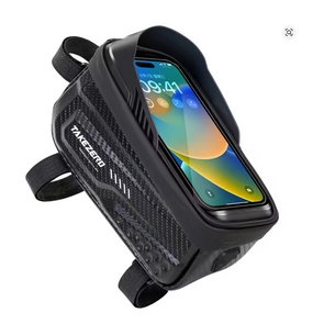 1.5L Bicycle Phone Front Frame Bag 7.4 Inch Tube Bag Hard Casing Bike Accessories - TheITmart