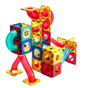 125 Piece Magnetic Pipeline Tiles Set / Suitable For Ages 3+ years