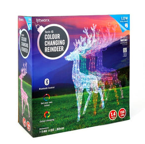 Lytworx 1.4m Low Voltage 150 LED Tech-IQ Colour Changing Reindeer
