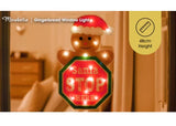 Mirabella 48cm Stick-on Gingerbread Man Window Sign LED Decoration - TheITmart