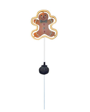 Mirabella 76cm Neon Gingerbread Man LED Stake Light Decoration