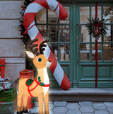 Click 90cm 16 LED Battery Operated Lighted Blow Mould Charming Reindeer - TheITmart