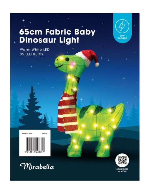 Mirabella 65cm Low Voltage Baby Dinosaur LED Decoration- Warm White LEDs - TheITmart