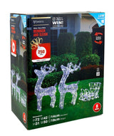 Lytworx 250 LED Low Voltage White Switch Reindeer and Sleigh Statue