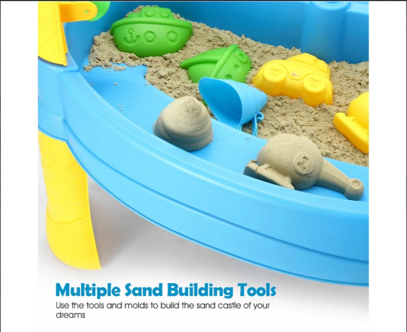 Sand Water Table Sandpit Play Ground Activity Centre Playset Kids Pretend Pool Toys Beach Park Outdoor Waterplay Station