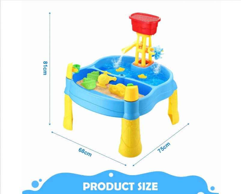 Sand Water Table Sandpit Play Ground Activity Centre Playset Kids Pretend Pool Toys Beach Park Outdoor Waterplay Station