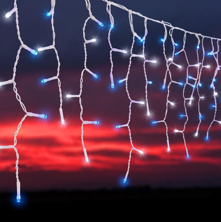 Lytworx 6.6m Snowing Effect 480 LED Blue & White Icicle Lights - TheITmart