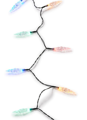 Mirabella Christmas Solar Powered 30 LED Icicle Twists String Lights - Multicolour