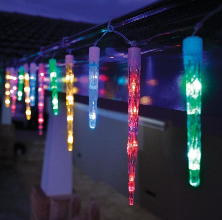 Lytworx Xmas Festive 4.6m Colour Switch 72 Bright LED Large Icicle Lights - TheITmart