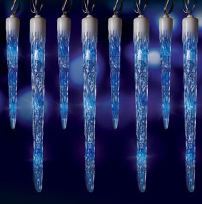 Lytworx 24 Solar Blue Giant Icicle Lights/8 Modes/72 Blue LEDs