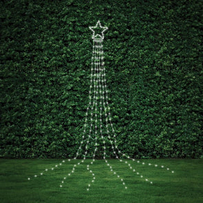 Lytworx 3.2m Warm White 210 LED Solar Star Waterfall Lights/Twinkle Effect