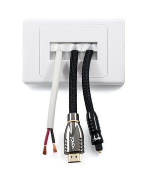 Click Black Full Motion TV Bracket And 2 Brush Wall Cover Plates