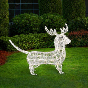 Christmas Lytworx 70cm  100 Warm White LED Solar Dashing Dachshund