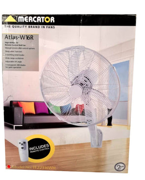 Mercator Atlas 16" White Wall Fan FF22316WH