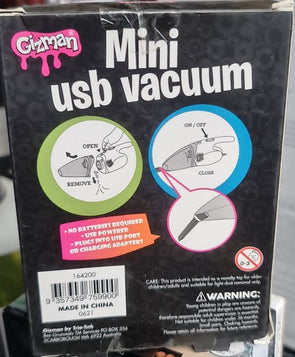 Gizman Mini Usb Vacuum /Suitable For Age 8+ Years