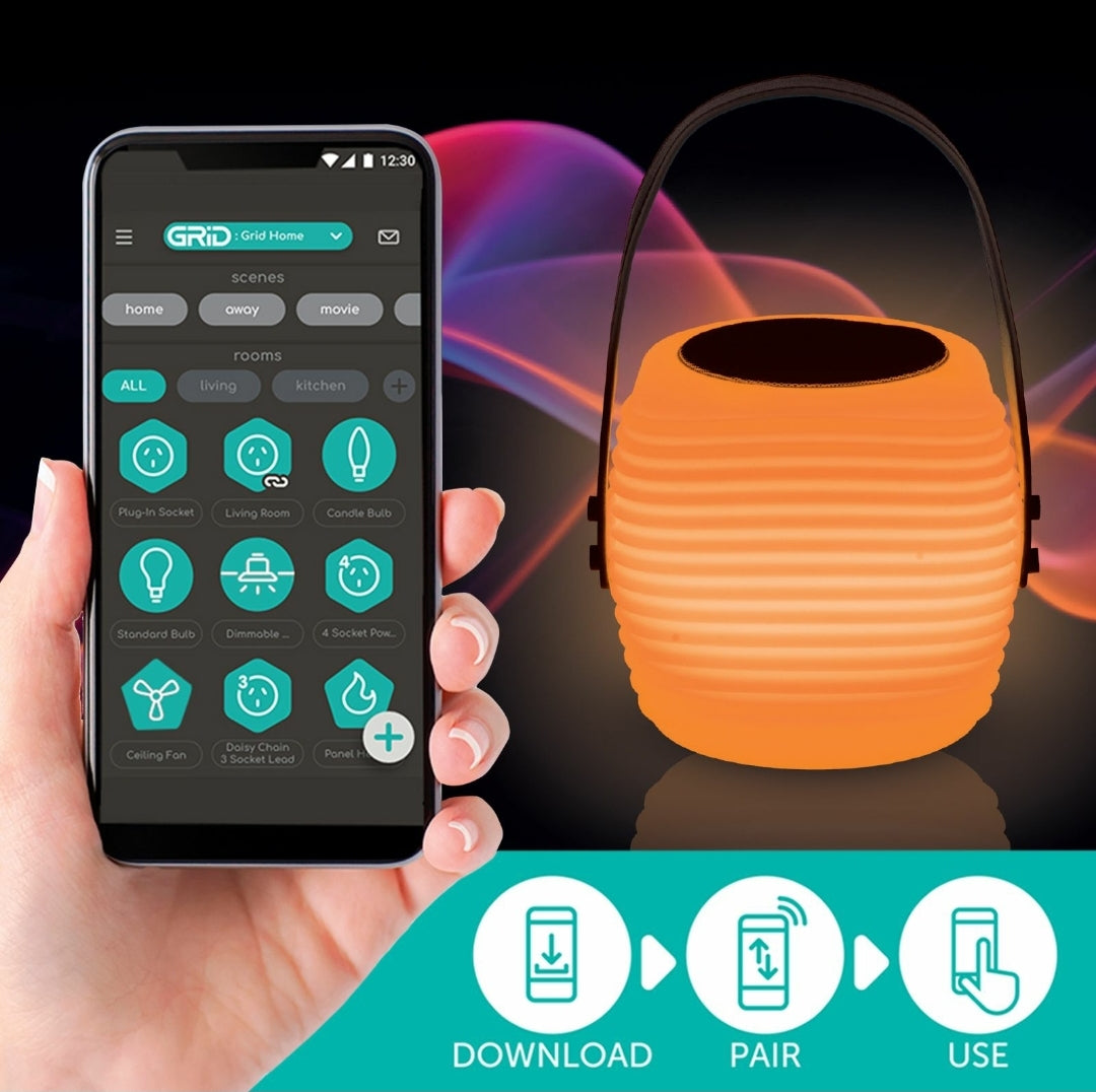 Arlec Grid connect Smart Music Lantern Portable RGB Speaker