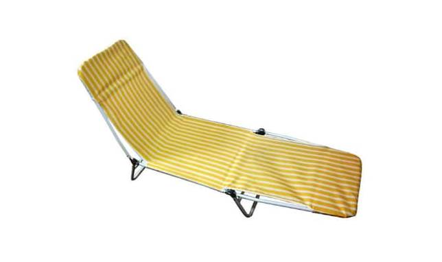 Marquee Outdoor Adjustable Folding Sunlounge- Yellow - TheITmart